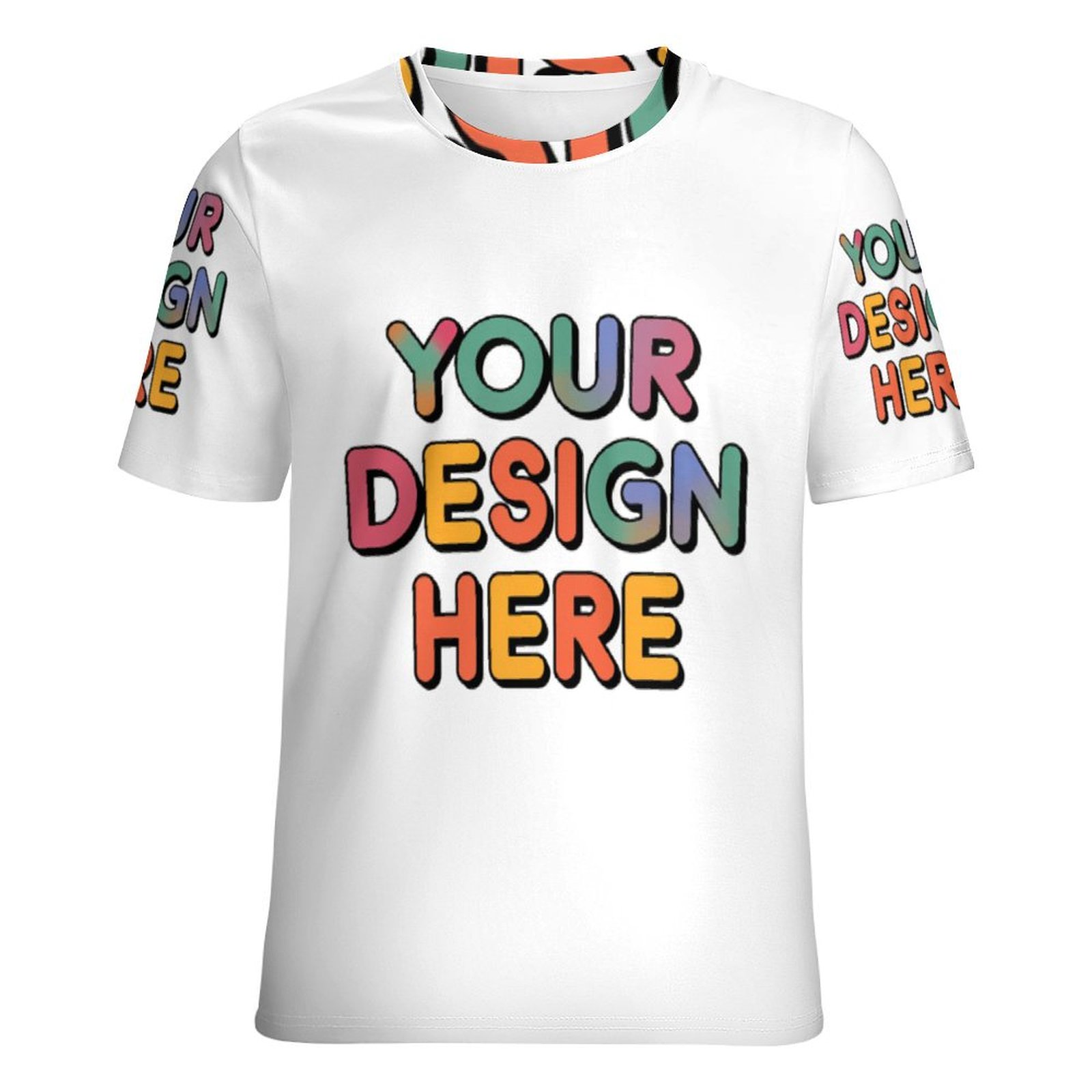 Personalized Custom Men’s 150g Flat Fabric Heat Transfer T-Shirt