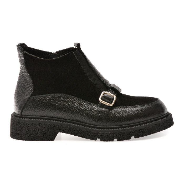 Ghete EPICA negre, 1474300, din piele intoarsa