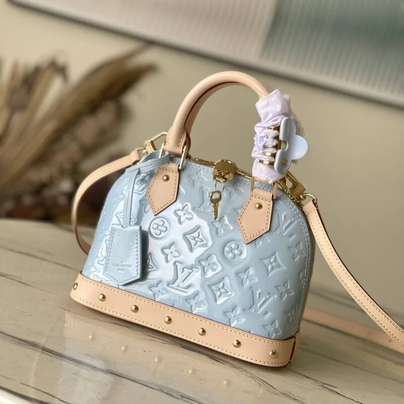 Louis Vuitton Luxury Monogram Casual Style Leather Sky Blue M24062