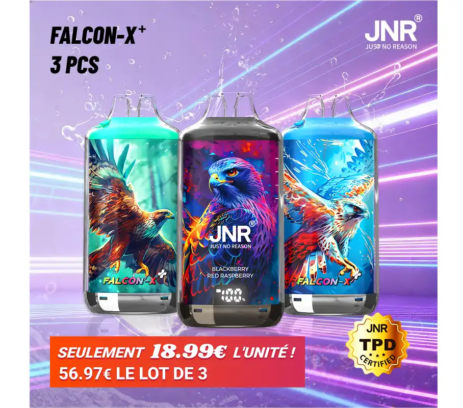 Pack de 3 JNR Falcon X⁺ (Plus) - Édition Trio 28000 Puffs