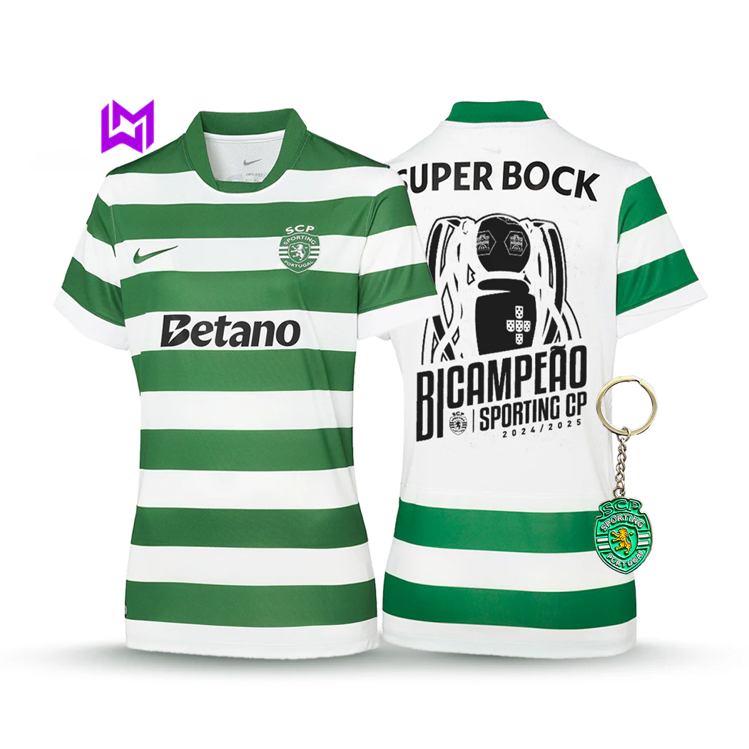 Camisola Feminina Sporting Principal BICAMPE?O 2025/26 - LAN?AMENTO! ????