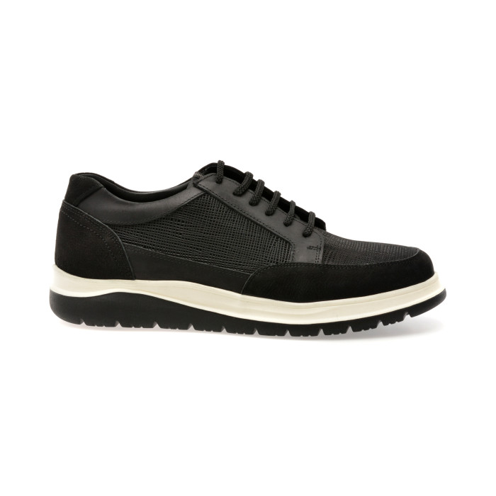 Pantofi sport OTTER negri, 2230, din piele naturala