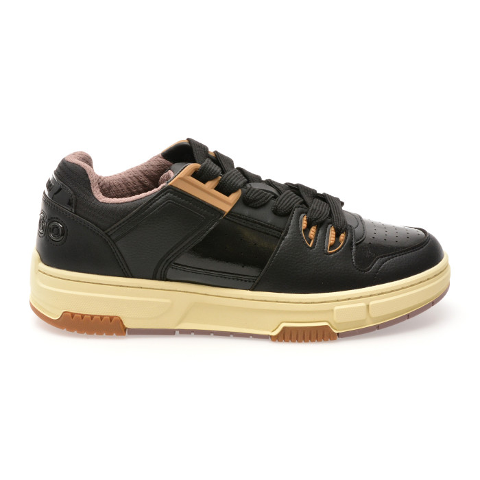Pantofi sport HUGO negri, 8548, din piele ecologica