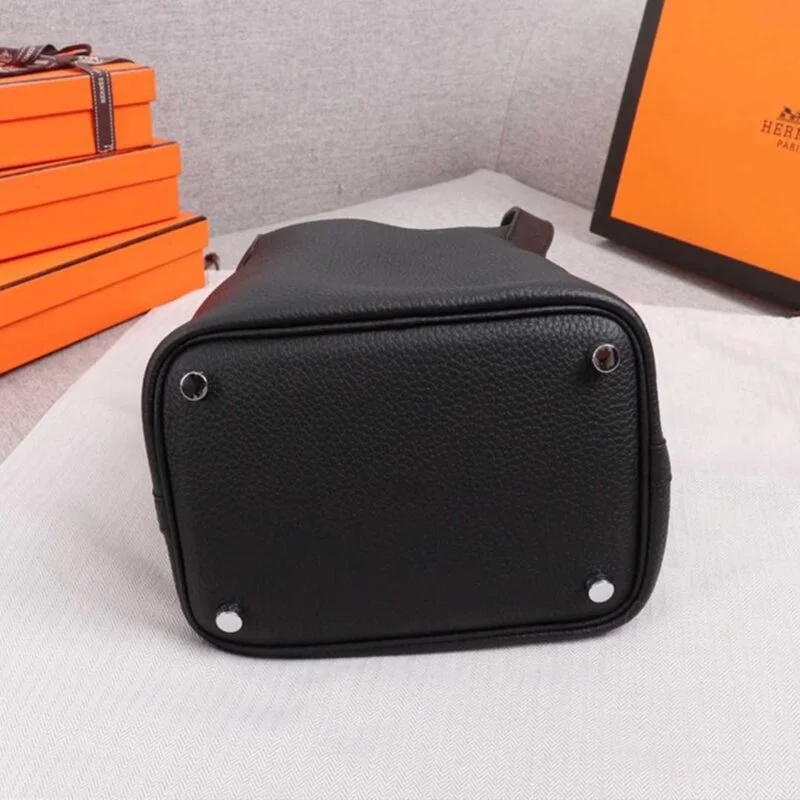 Hermes Picotin Lock 22Cm&18Cm Bag Black/Green/Brown