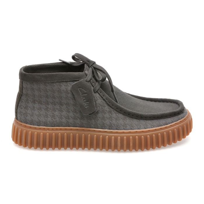 Ghete CLARKS gri, TORHILL HI, din material textil