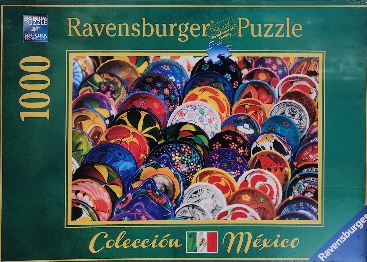 Coleccion Mexico Colorful Plates 1000 Piece Puzzle