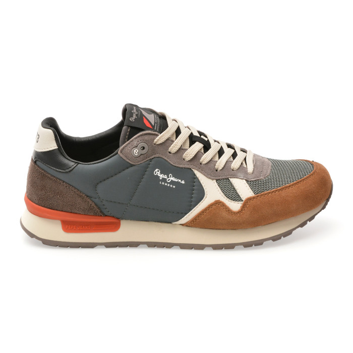 Pantofi sport PEPE JEANS multicolor, MS40021, din material textil si piele naturala