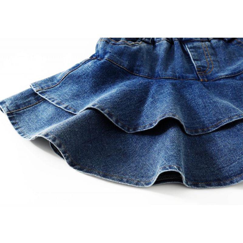Little Girl's Denim Ruffle Skirts