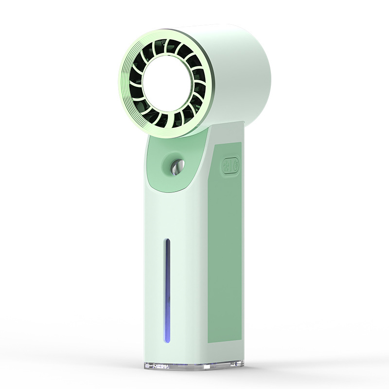 Cross-Border Ice Spray Small Fan Handheld Refrigeration Turbine Ice Fan Usb Charging Handheld Fan Logo