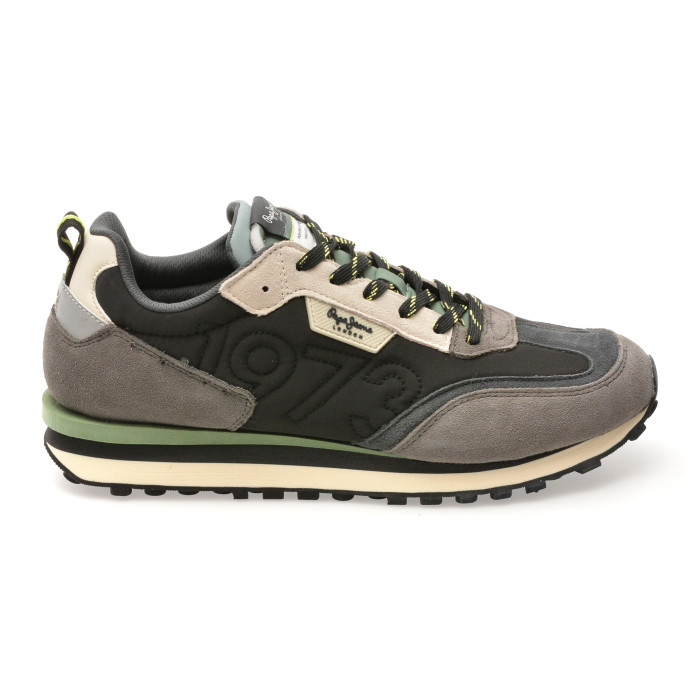 Pantofi sport PEPE JEANS negri, MS60003, din material textil