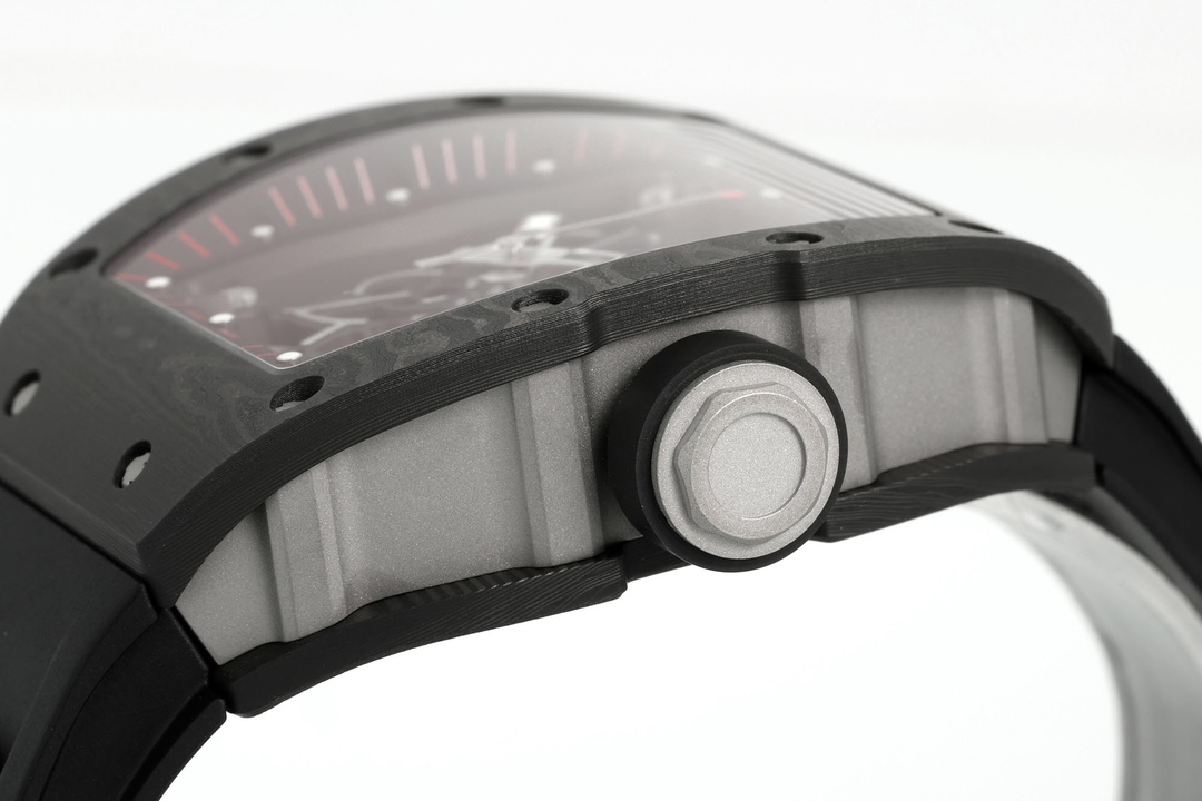 Richard Miller RM 055 RMUL2 NTPT Carbon Fiber Black Rubber Strap
