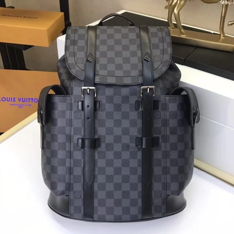Louis Vuitton Christopher Pm N41379 Plaid Black