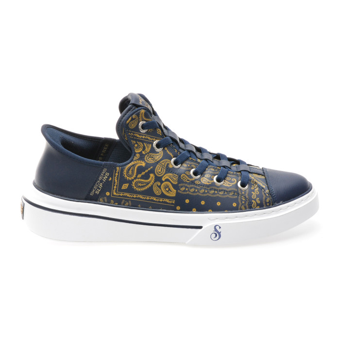 Pantofi sport SKECHERS bleumarin, SNOOP ONE, din piele naturala