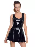 Black Level Black PVC Skater Dress