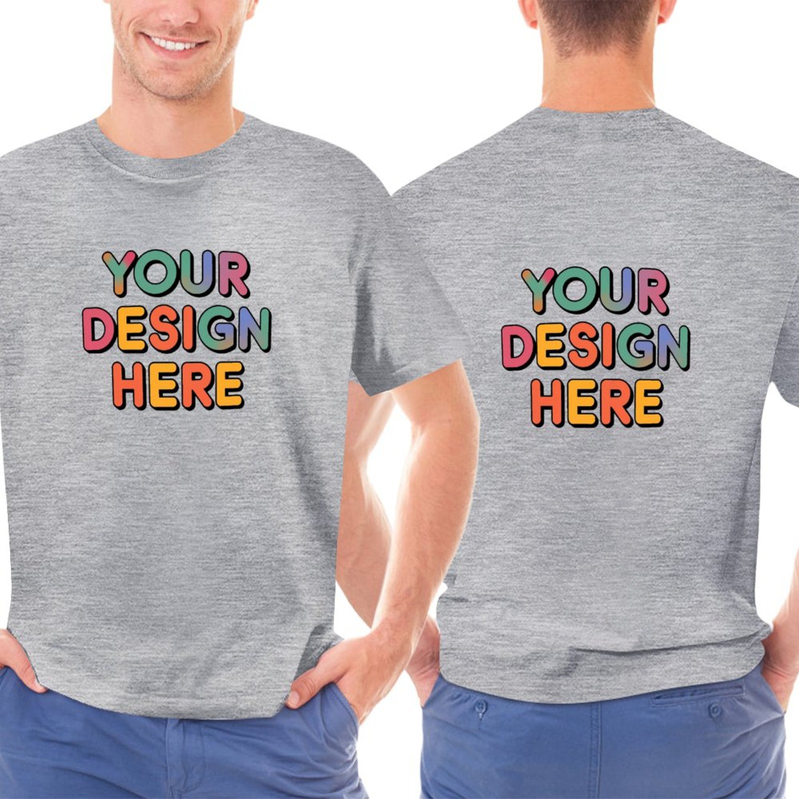Customized Men’s Unique Appearance Double-Sided Cotton T-Shirt