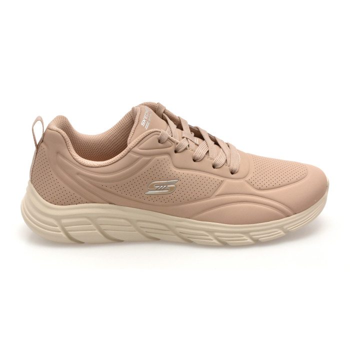 Pantofi sport SKECHERS nude, BOBS B FLEX LO, din piele ecologica