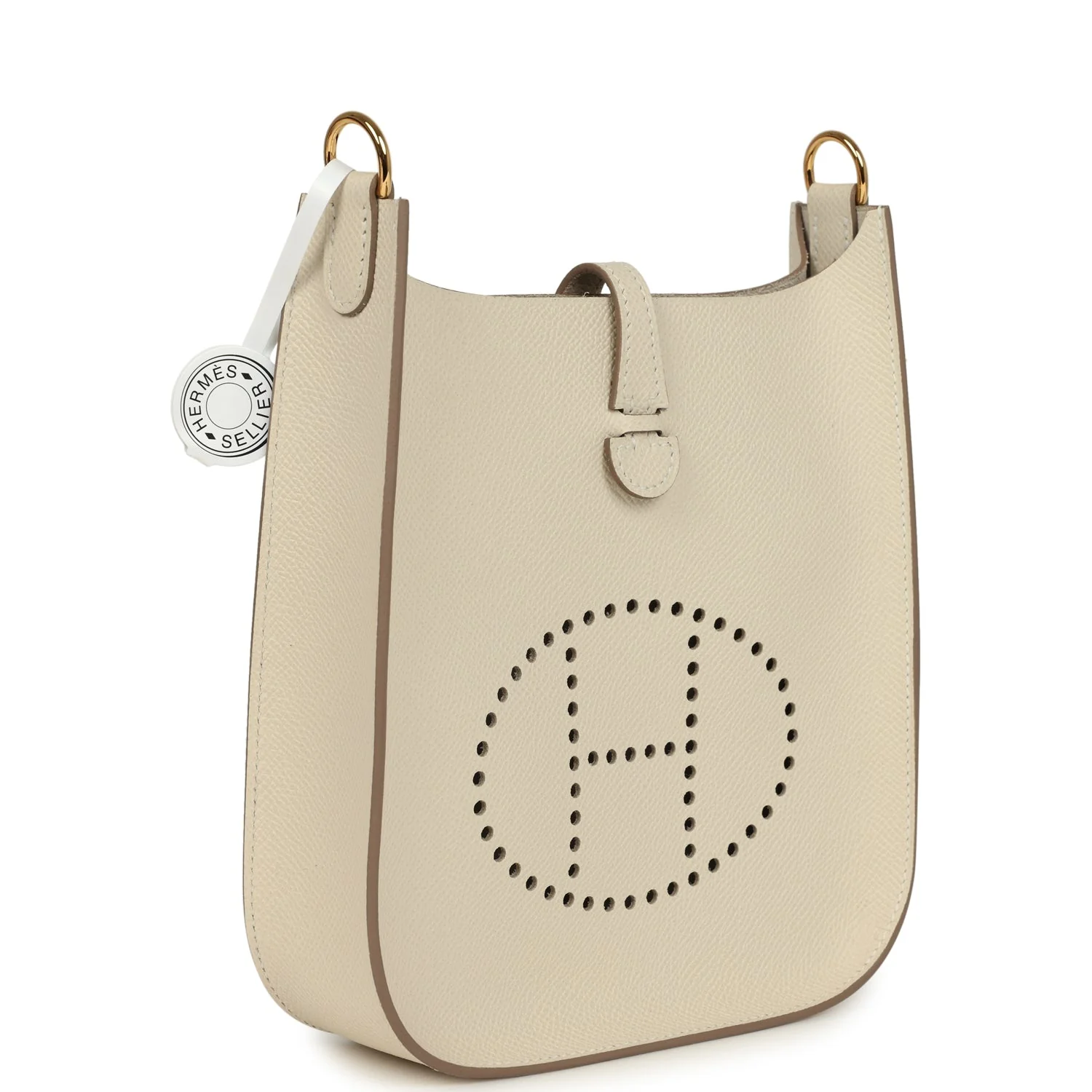 Hermes Evelyne Sellier TPM Craie Epsom Gold Hardware
