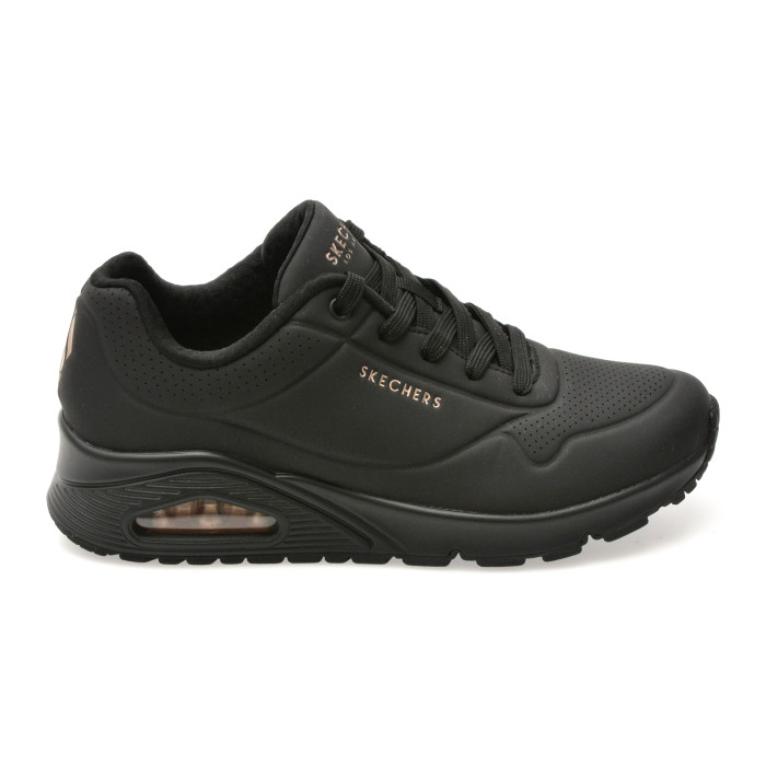 Pantofi sport SKECHERS negri, UNO, din piele ecologica