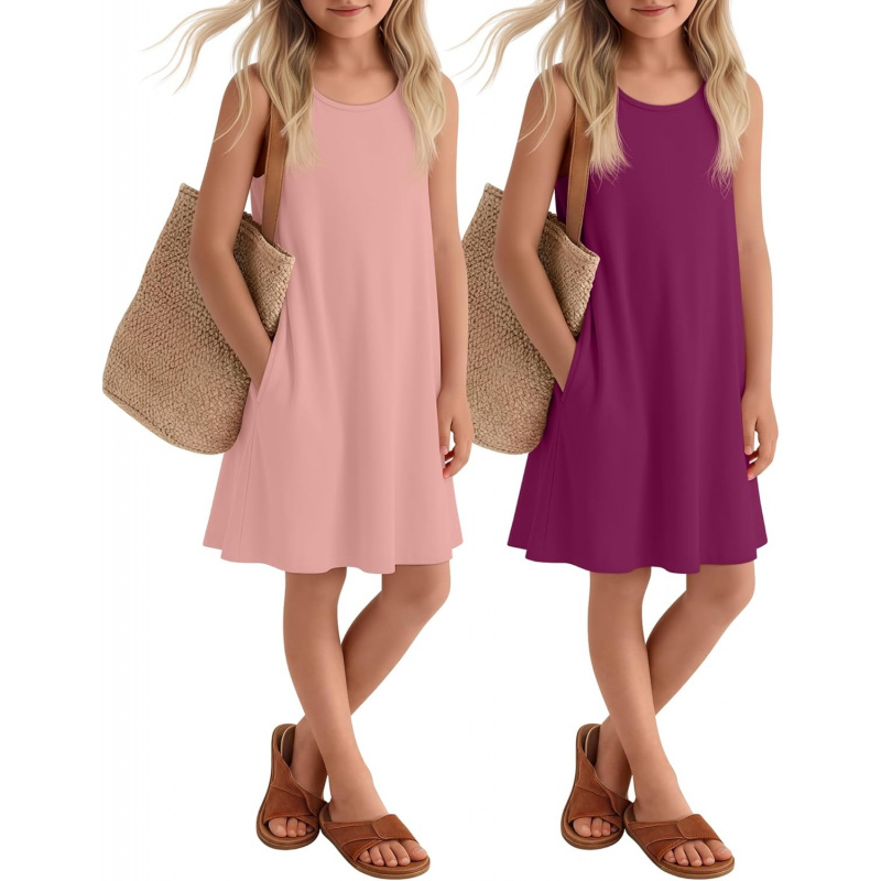 2 Pack Girls' Summer Dresses