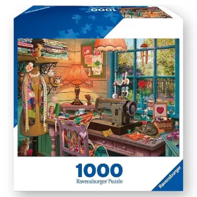 The Sewing Shed 1000 Piece Puzzle (square box, newer packaging)