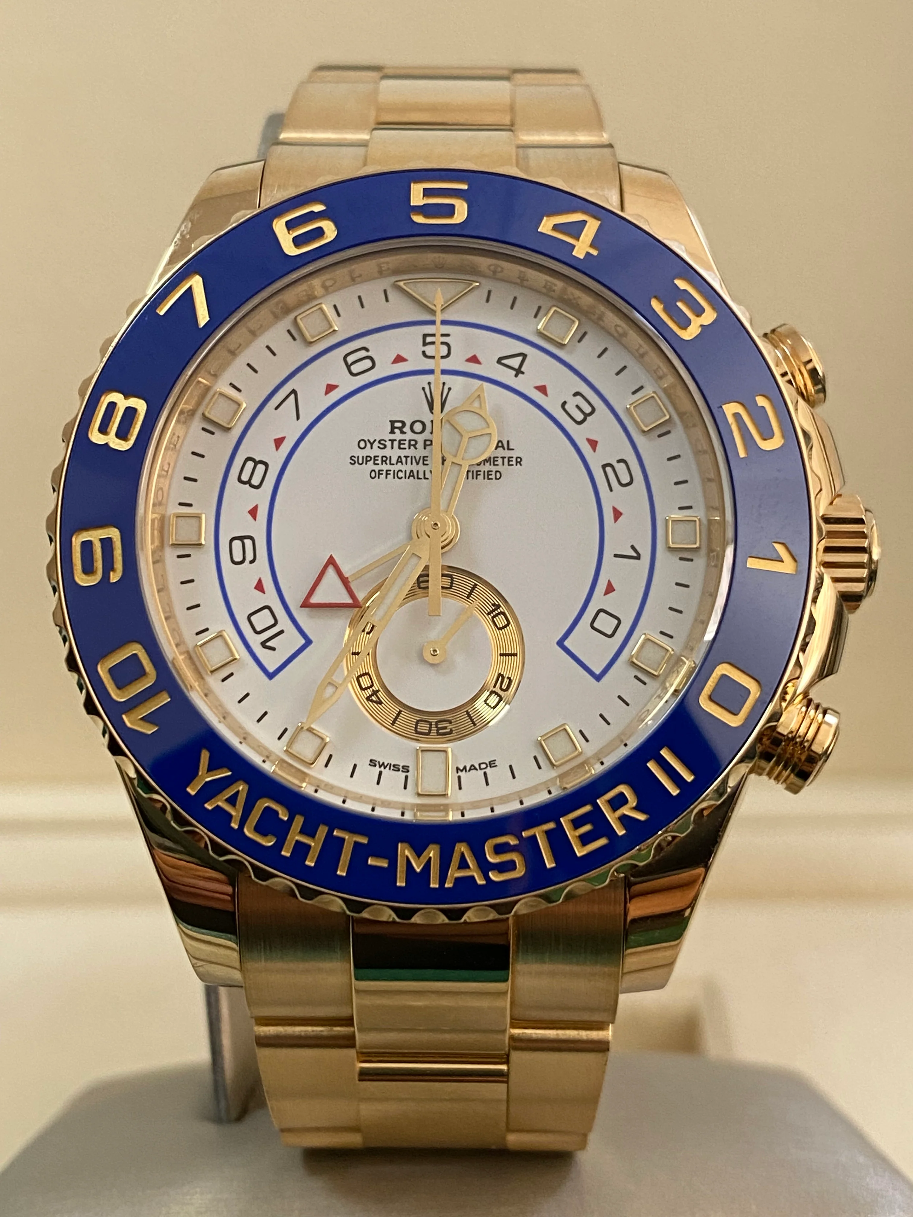 Rolex Yellow Gold Yacht-Master II - 2019 - White Dial - 116688 *FULL SET*