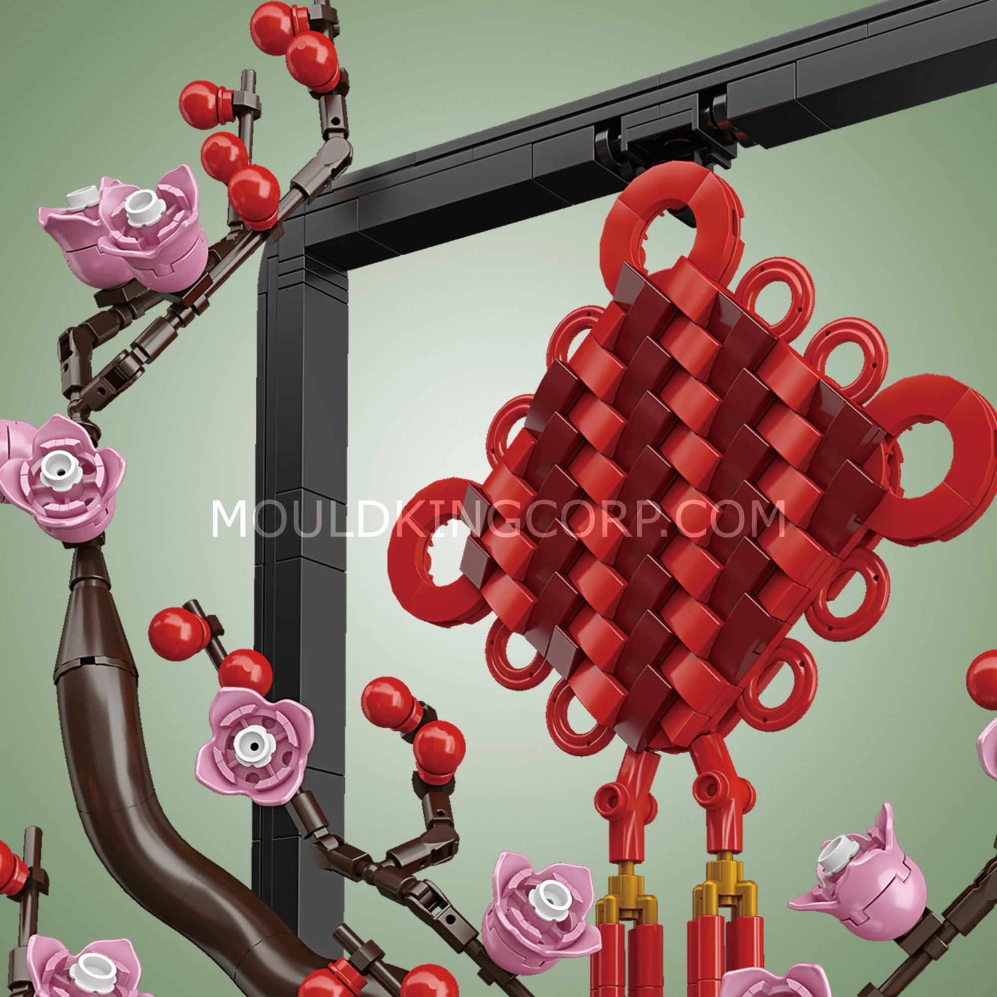 Mould King 10014 Chinese Knot Potted Plum Blossom Building Set | 1,078 PCS