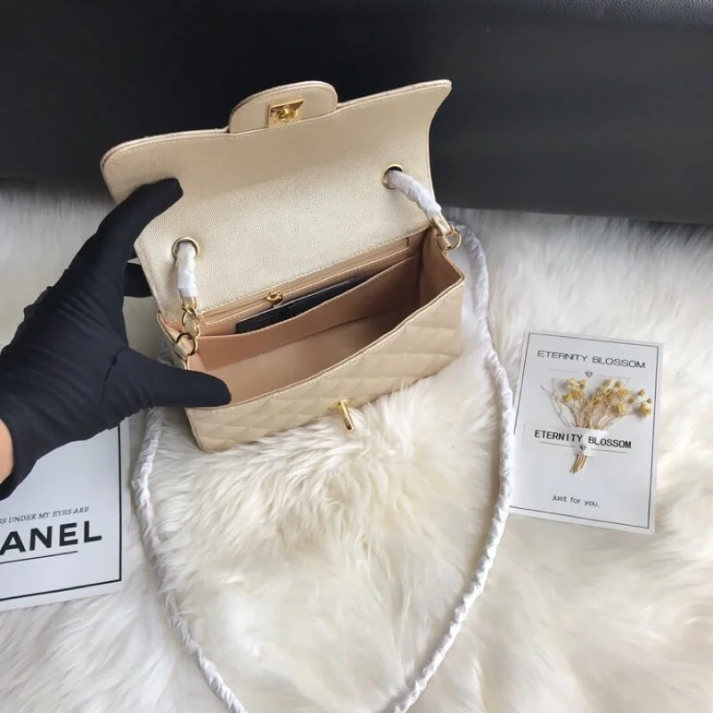 Chanel Caviar Calfskin 20Cm Class-Flap Bag 1116