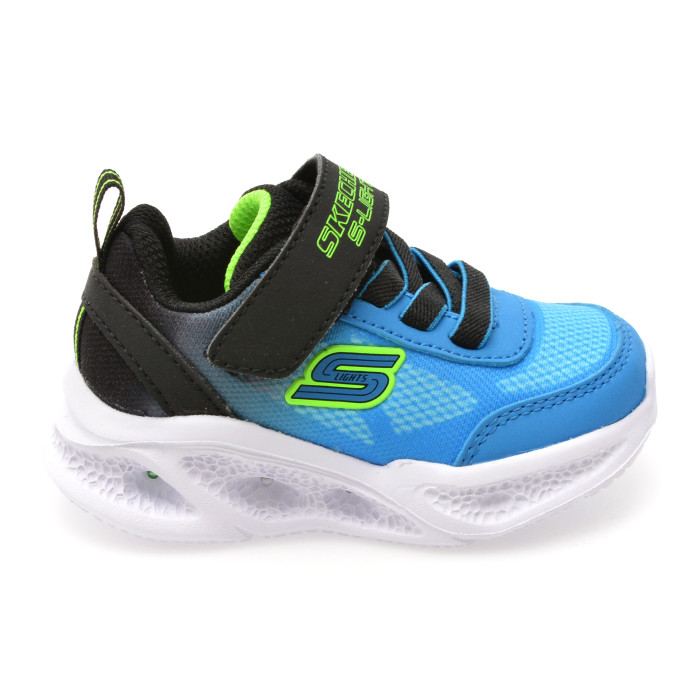 Pantofi sport SKECHERS albastri, METEOR-LIGHTS, din material textil