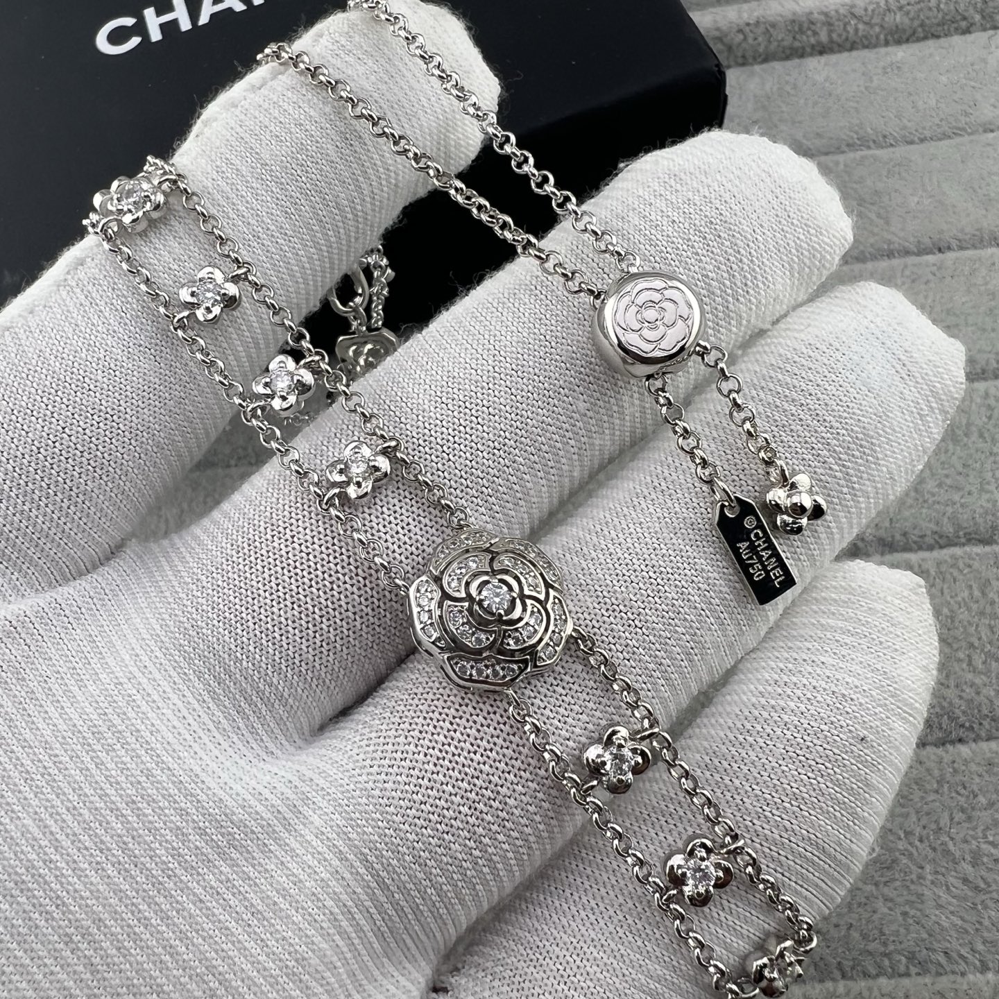 Custom-made camellia double-layer necklace - Artisantouchss