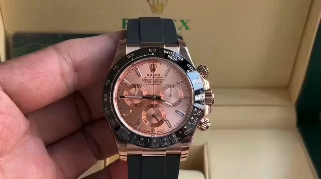 Rolex Cosmograph Daytona 116515LN Everose Gold Pink Dial 40mm Mens Replica Watch