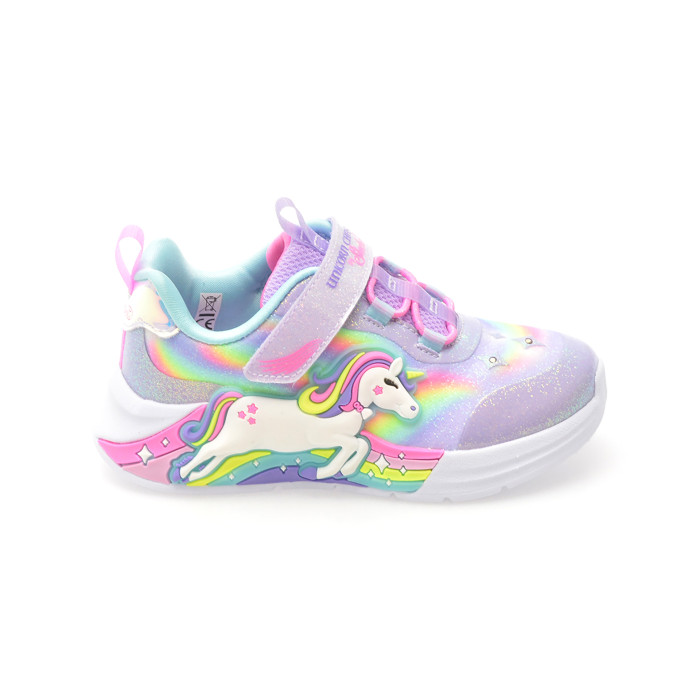 Pantofi sport SKECHERS mov, UNICORN CHASER, din piele ecologica