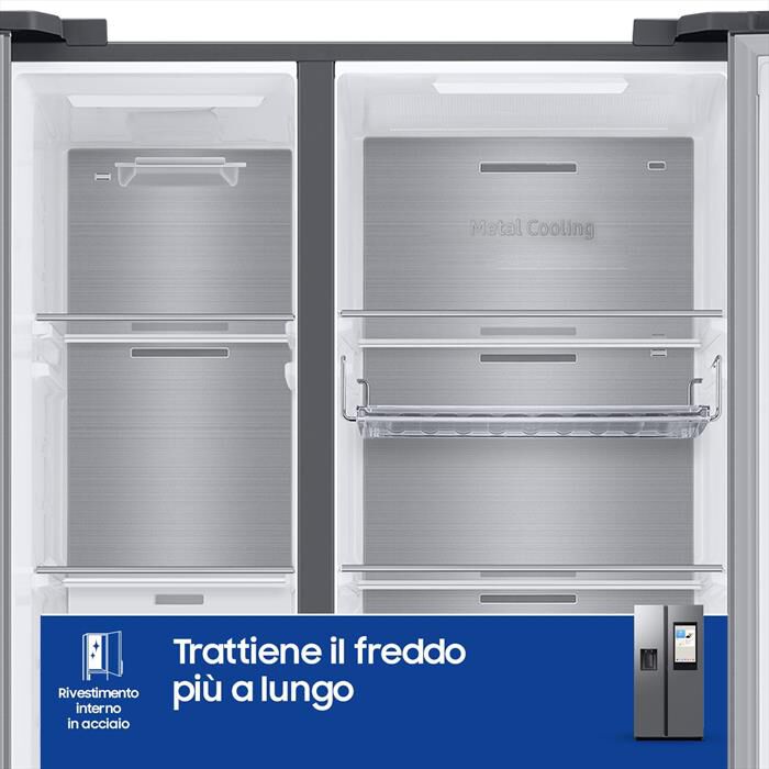 SAMSUNG - Frigorifero side by side RS90F66BETEF Classe E-Inox Spazzolato