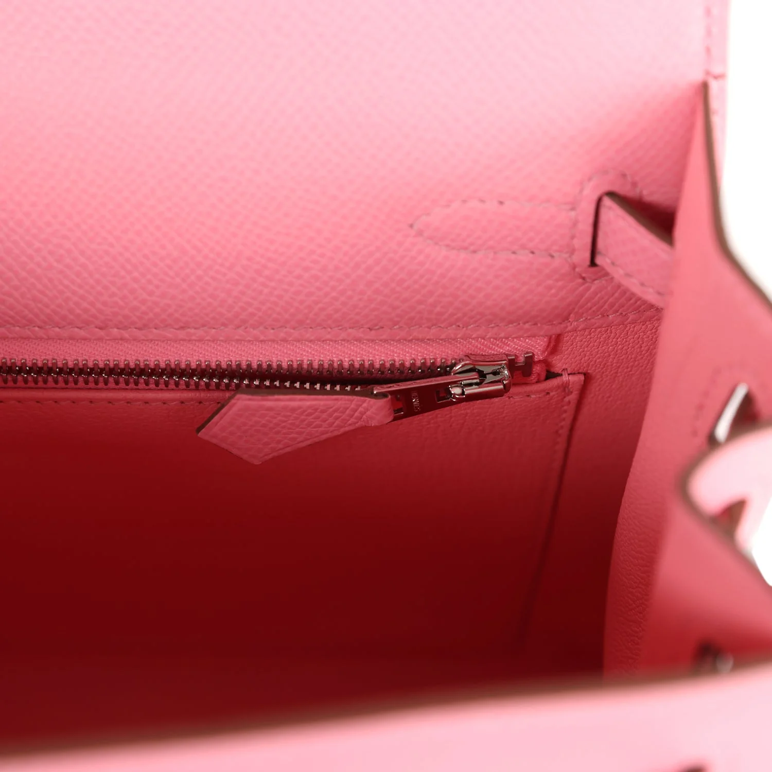 Hermes Kelly Sellier 25 Rose Confetti Epsom Palladium Hardware