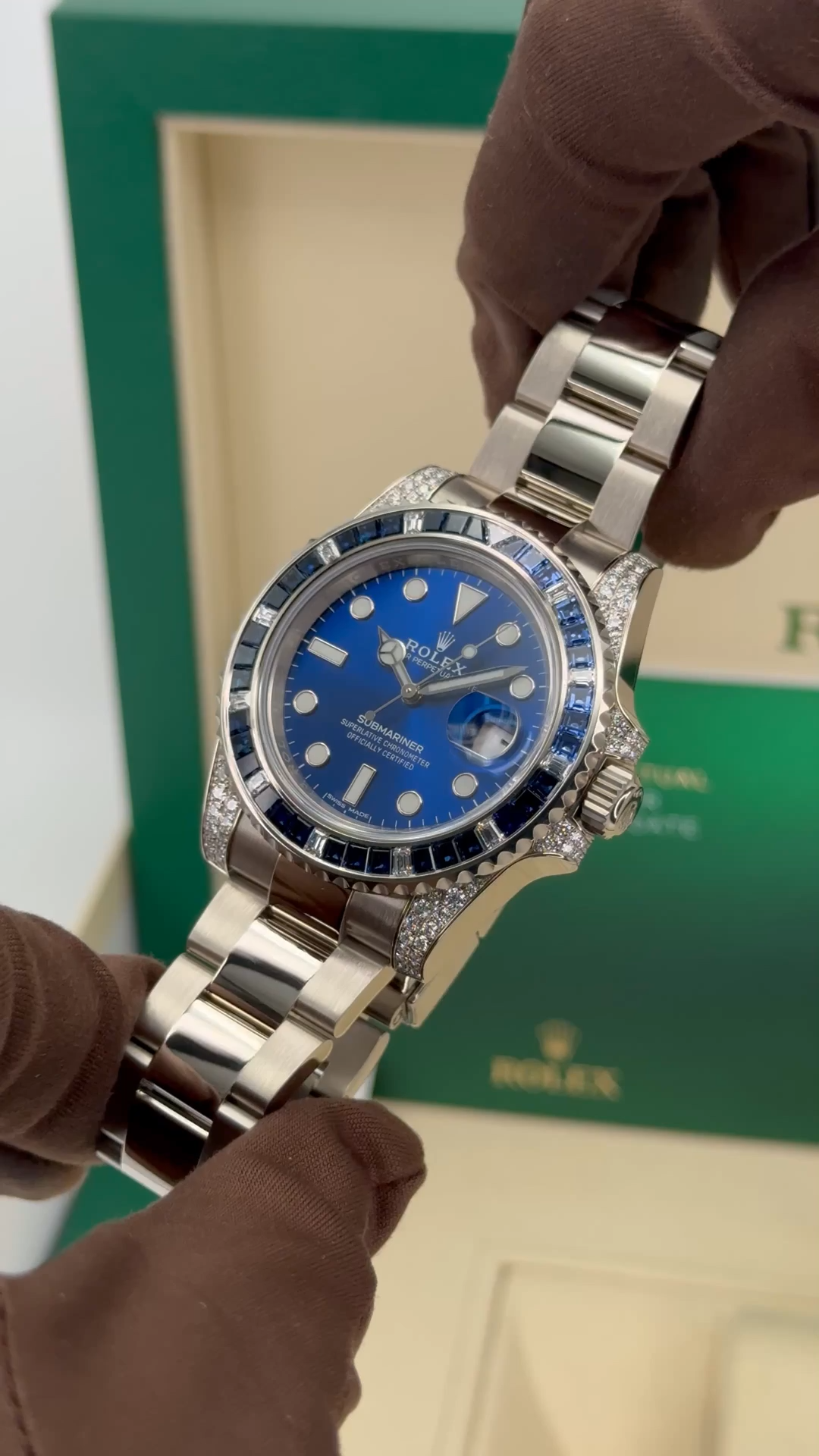 Rolex Submariner Date 18K White Gold Diamonds 116659 SABR