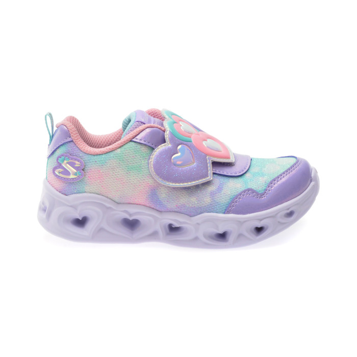 Pantofi sport SKECHERS mov, HEART LIGHTS, din material textil