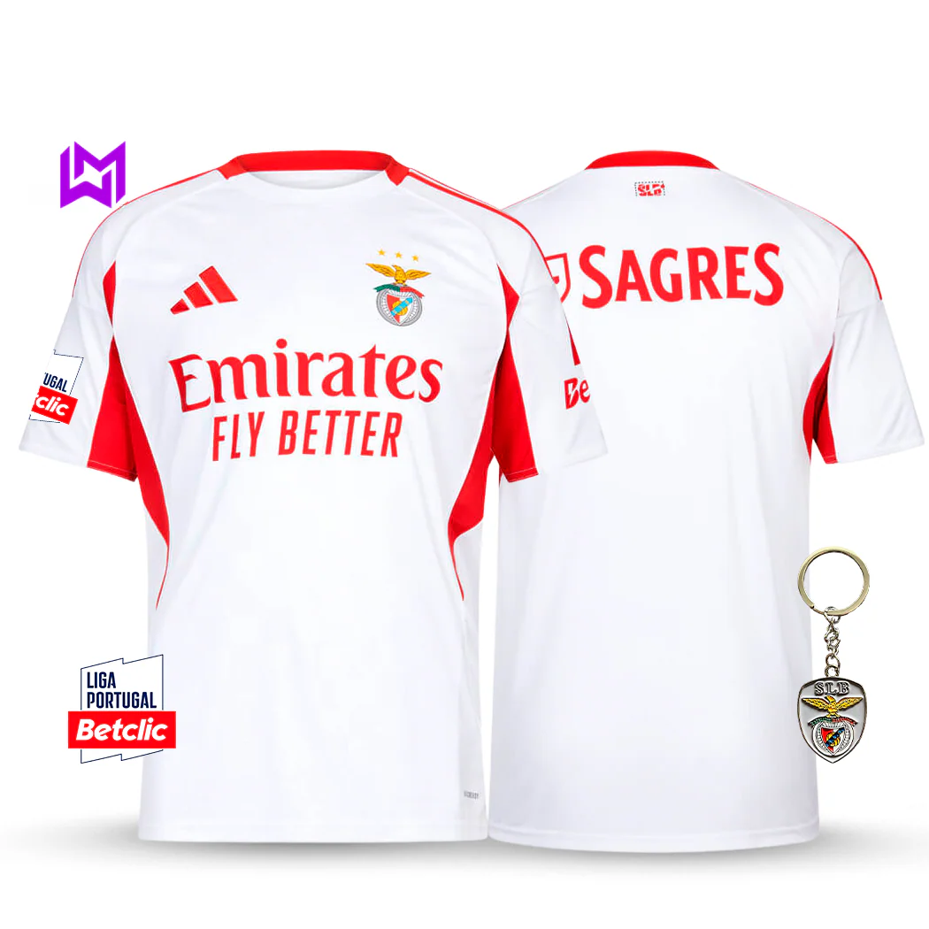Camisola Benfica Alternativa Branca 2025/26 - ��LTIMAS UNIDADES! ????