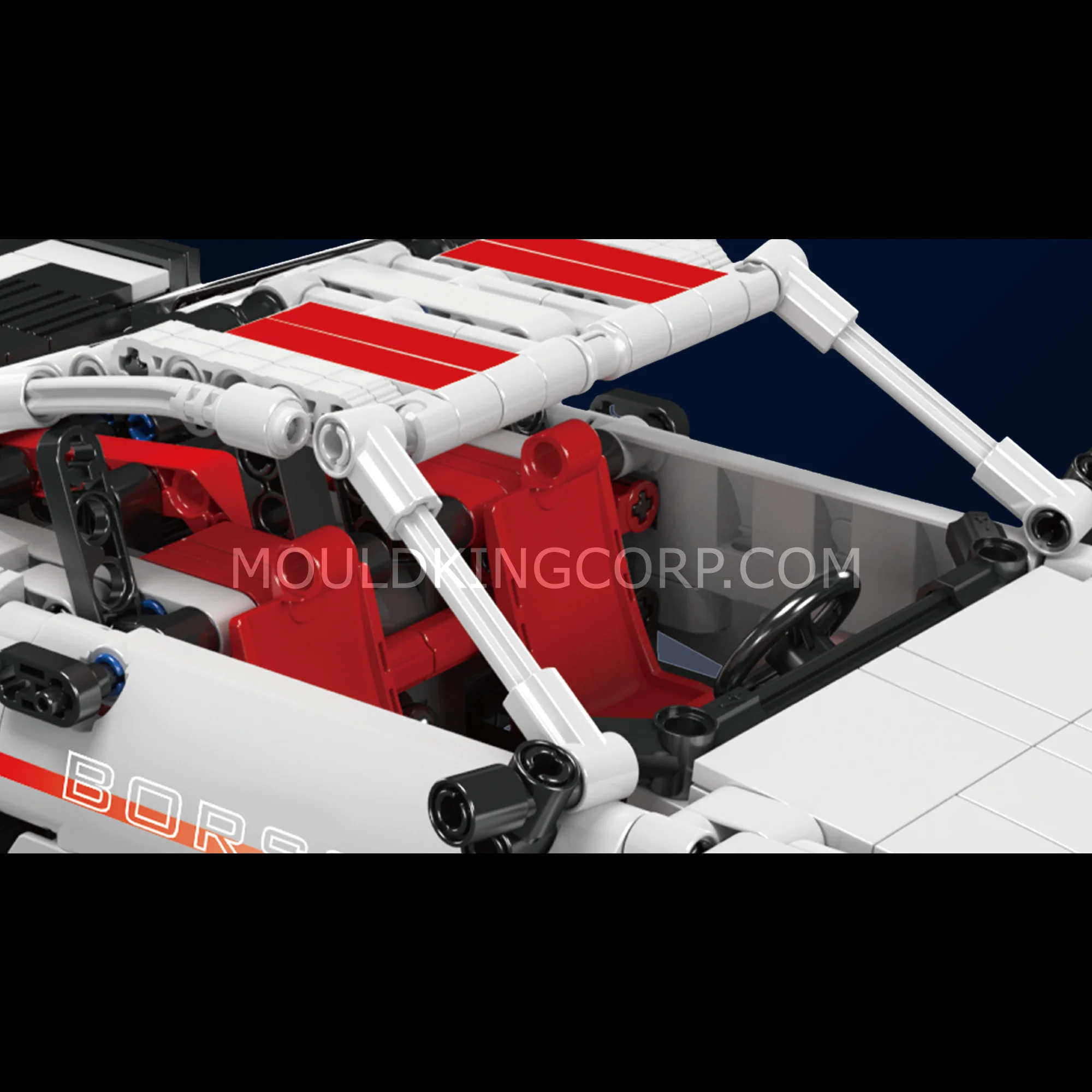 Mould King 15063 911 Pull-Back Sports Car Building Set | 824 Pcs