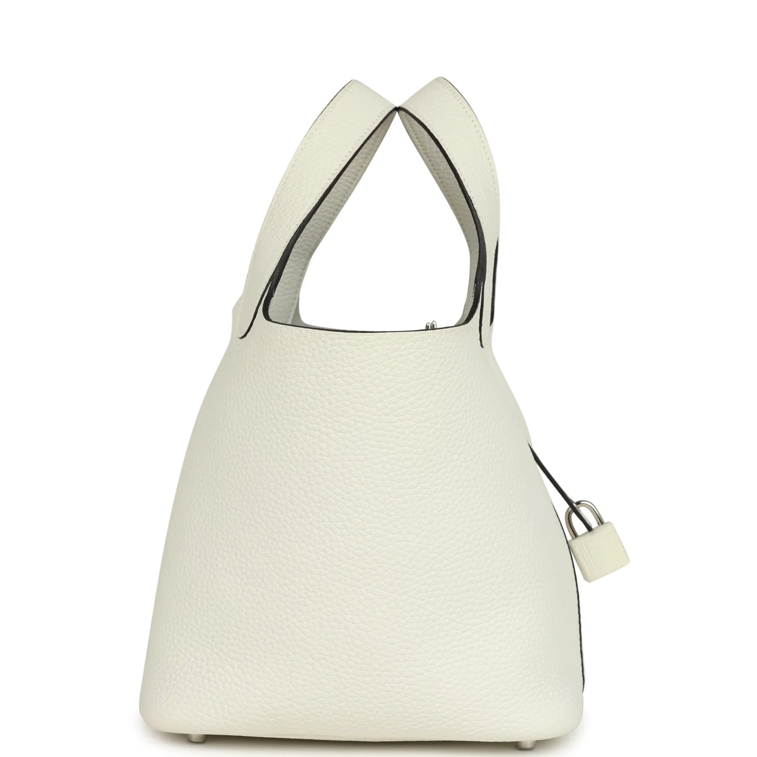 Hermes Picotin Lock 18 New White Clemence Palladium Hardware