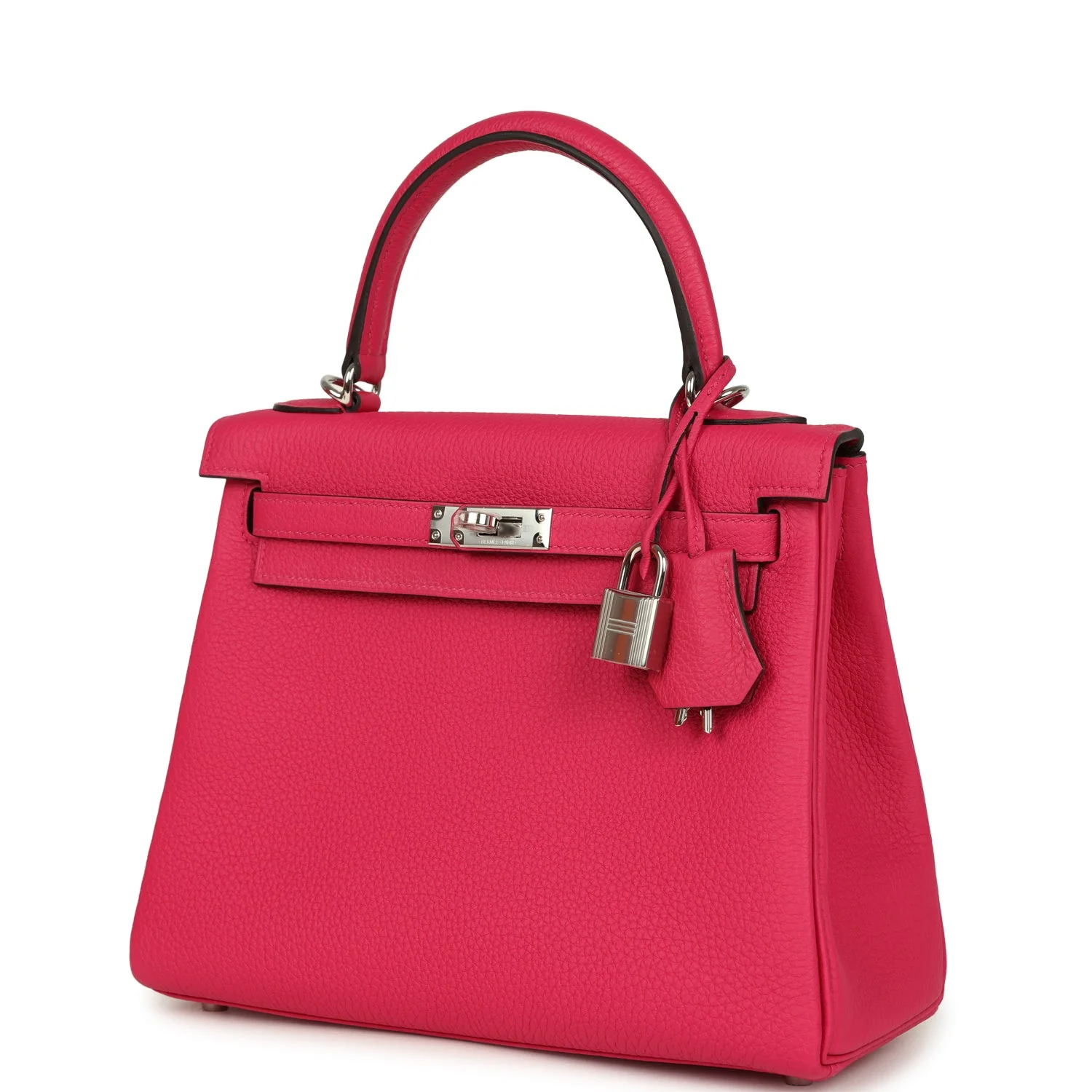 Hermes Kelly Retourne 25 Rose Mexico Togo Palladium Hardware