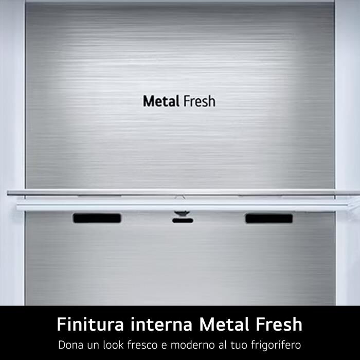 LG - Frigorifero side by side GSLE91MBAC Classe C 628L-Metal Sorbet