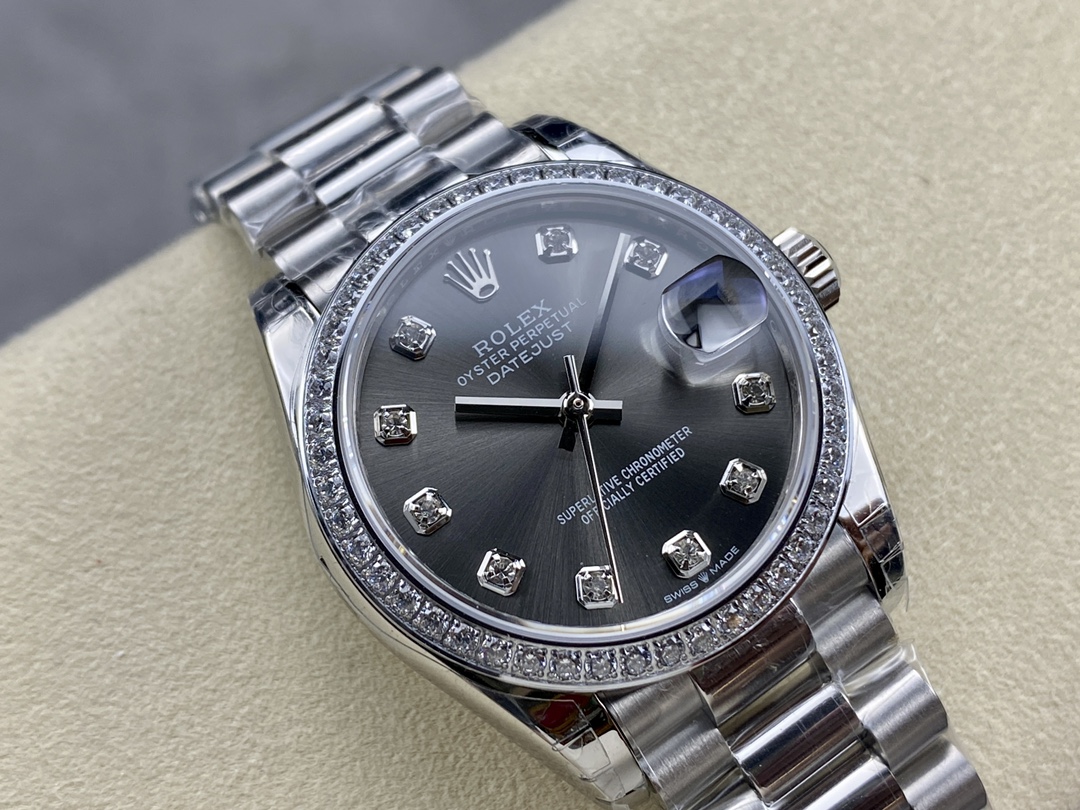 Rolex Datejust 31 White Gold Dark Grey m278289rbr 0006 Women's Watch