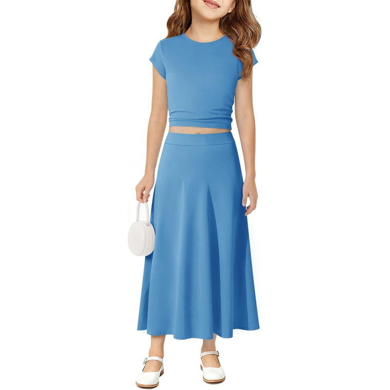 Girls 2 Piece Maxi Skirt Set