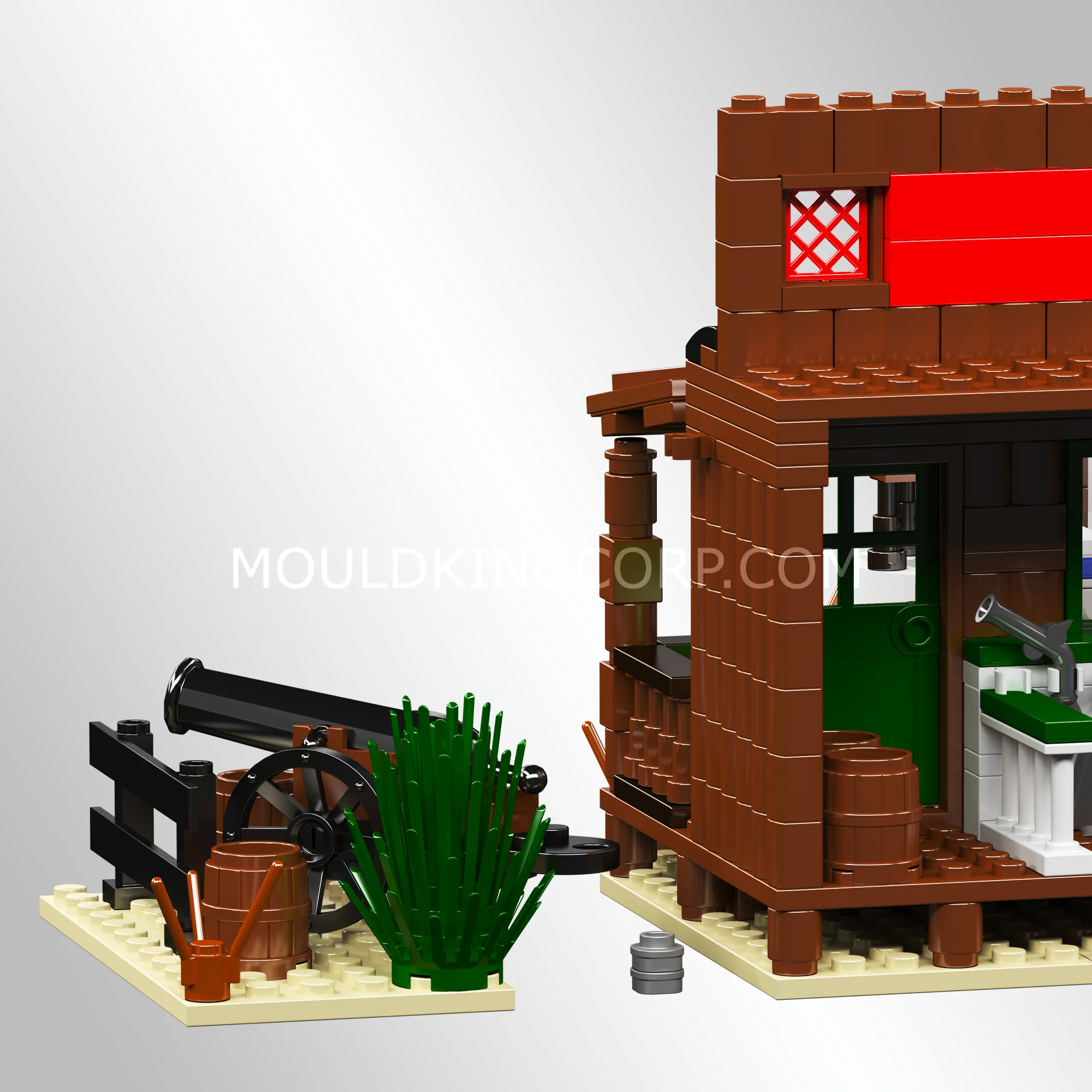 Mould King 24062 Wild West Bank Heist Scene Building Set | 693 Pcs