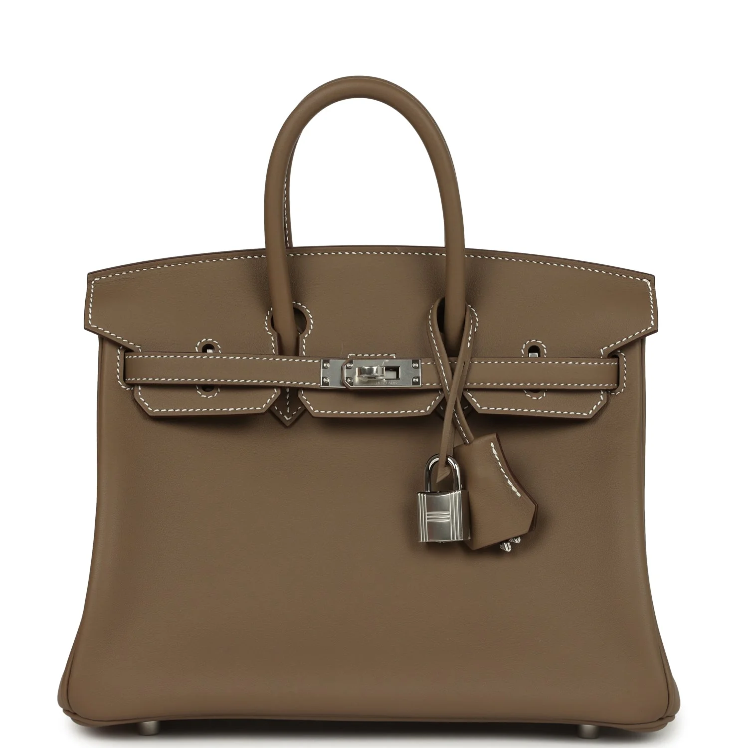 Hermes Birkin 25 Etoupe Swift Palladium Hardware