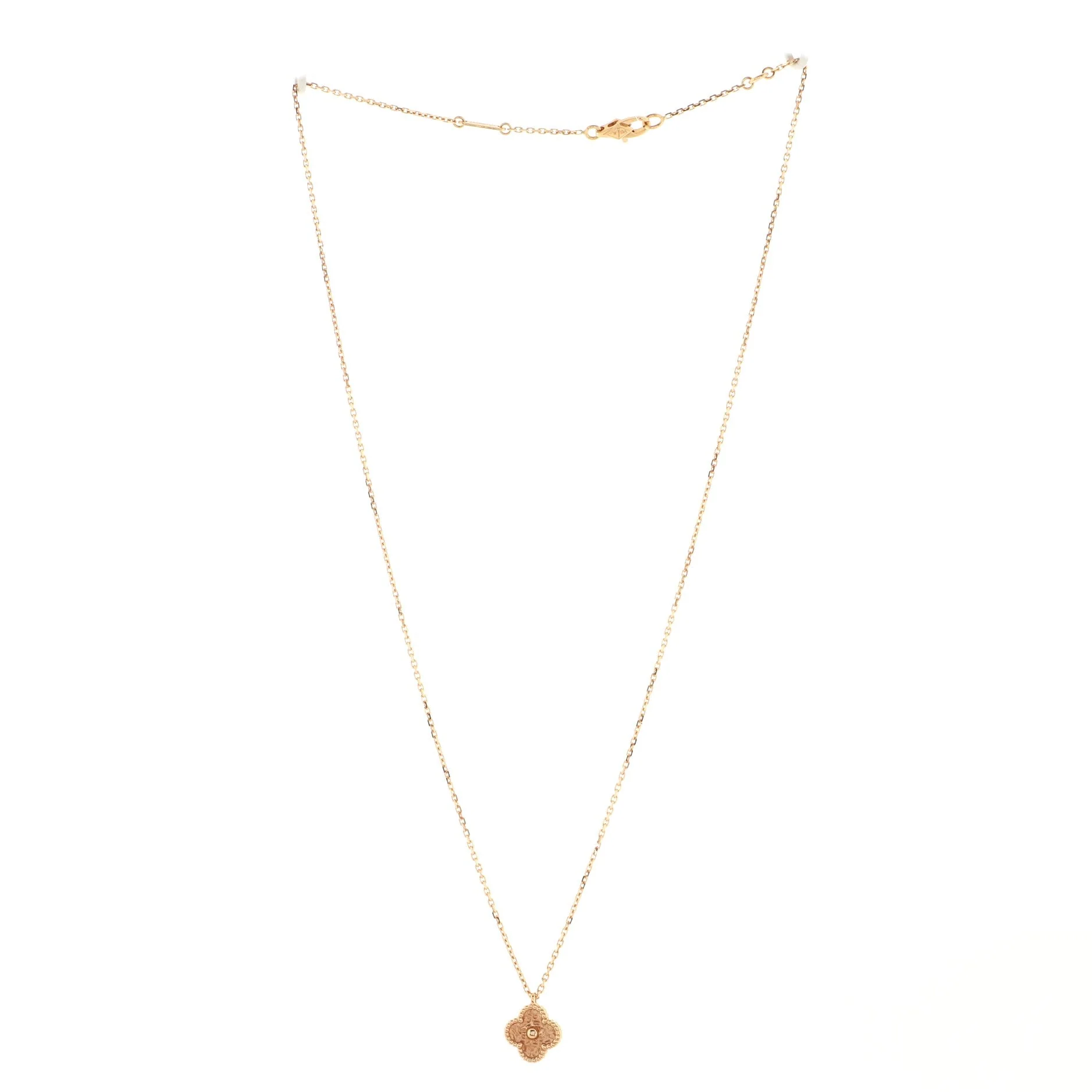 Sweet Alhambra Pendant Necklace 18K Rose Gold