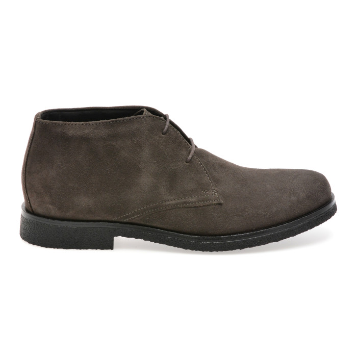 Ghete GEOX gri, U0458A, din piele intoarsa