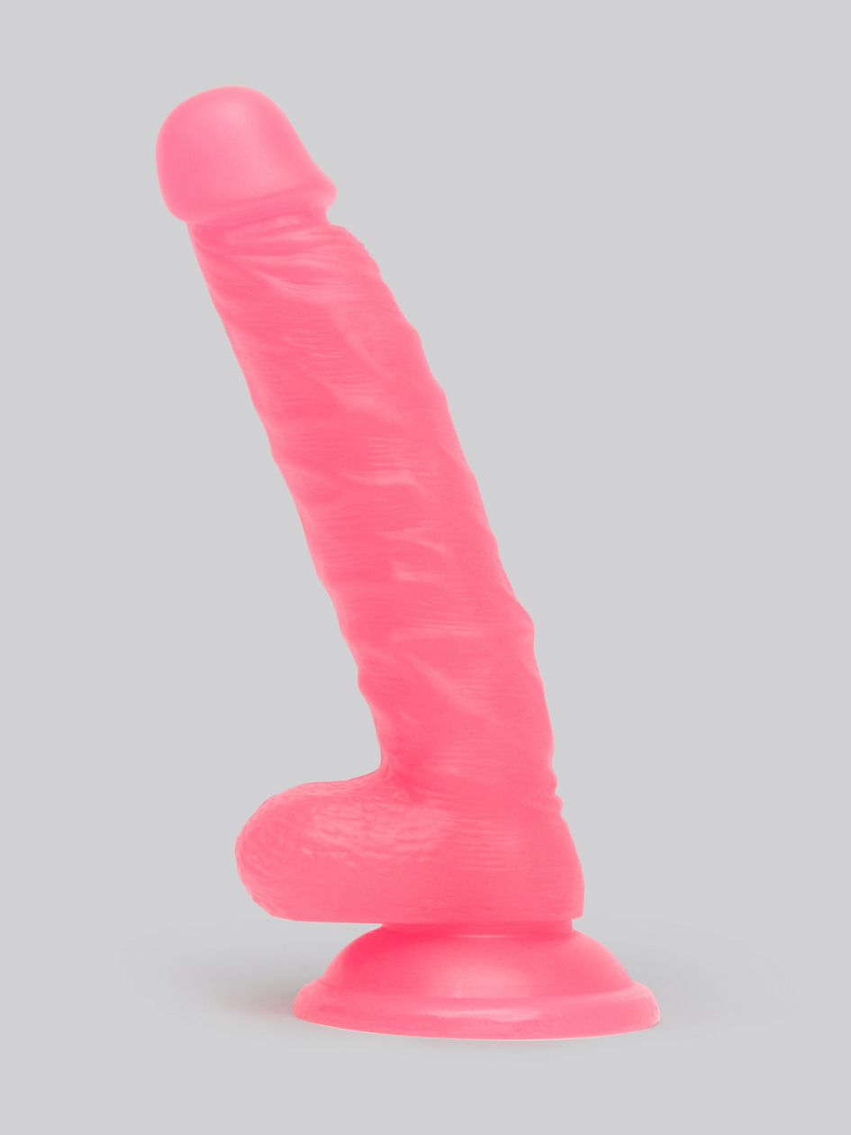 BASICS Glow In the Dark Realistic Suction Cup Dildo 8 Inch