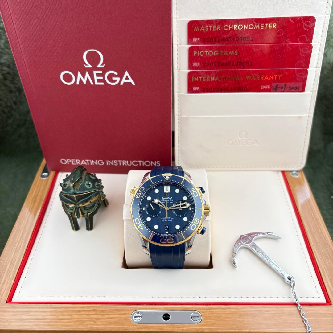 Seamaster Diver 300m CHRONOGRAPH yellow gold Blue 44mm