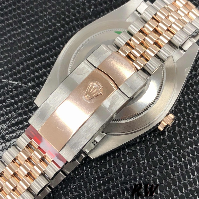 Rolex Datejust 126301 Rose Gold Slate Grey Fluted Motif Dial 41MM Mens Replica Watch