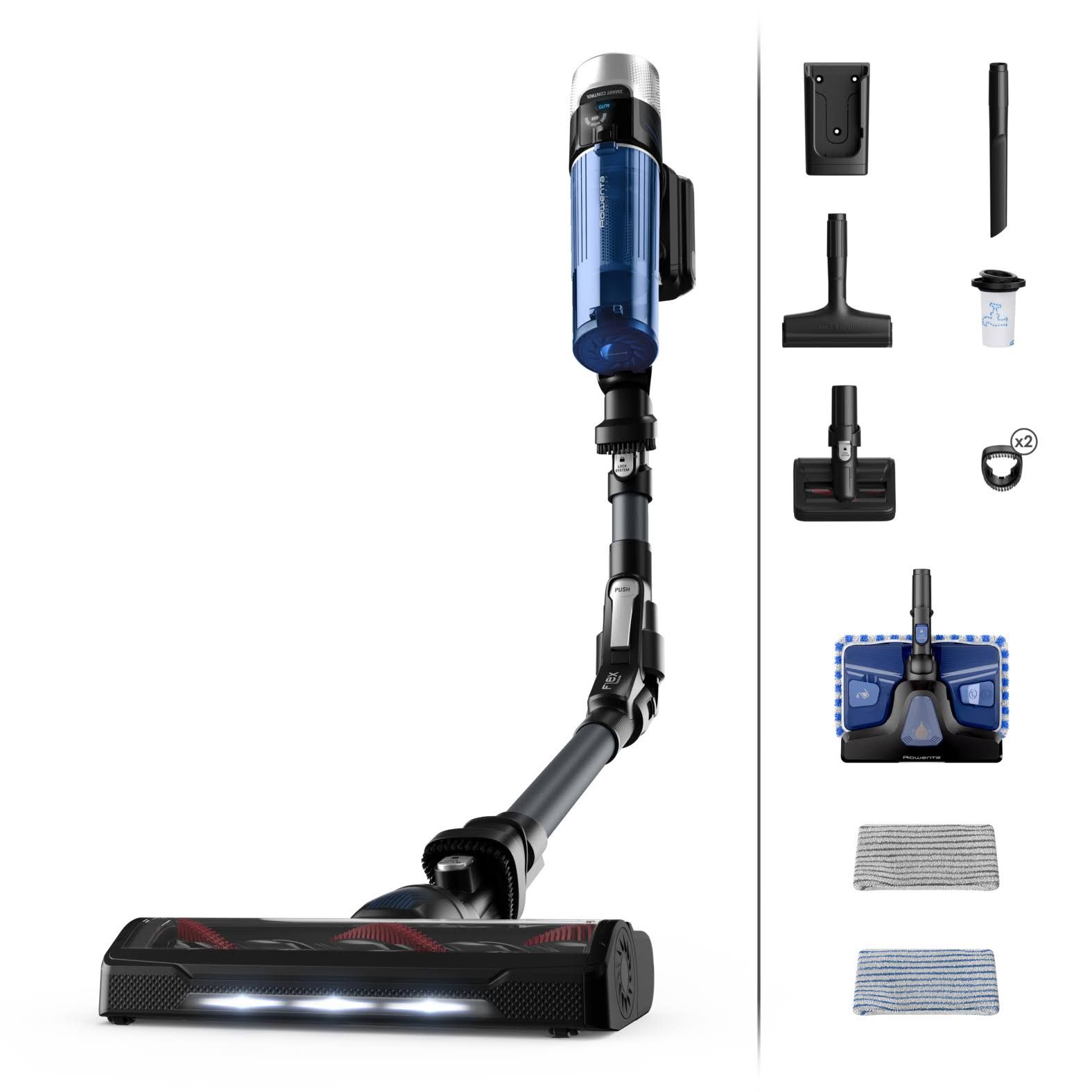 Rowenta Xforce Flex 9.60 AQUA Aspirapolvere Senza Fili Lava e Aspira